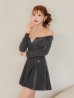 グレー　モデル：明日花キララ　身長162cm　着用サイズ：Sサイズ