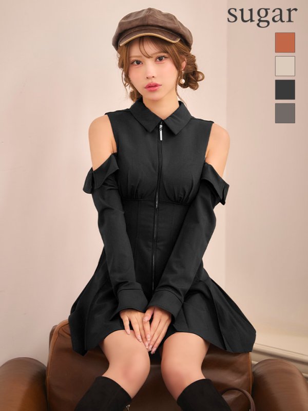 ブラック　モデル：るりぴ　身長：165cm　着用サイズ：Sサイズ
