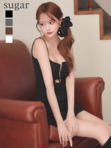 XSサイズあり【Glossy/グロッシー】Vカット/ ベルト/ タイト/ ミニドレス/ キャバドレス[OF08]