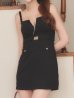 ブラック モデル：れみれみ　身長：163cm　着用サイズ：Sサイズ