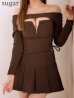 ブラウン　モデル：れみれみ 身長：163cm　着用サイズ：Sサイズ