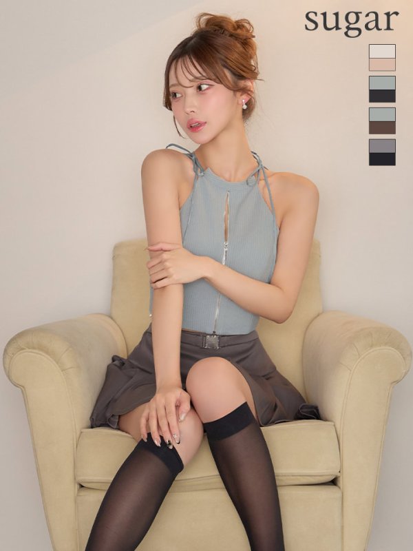 ブルーxグレー　モデル：るりぴ　身長：165cm　着用サイズ：Sサイズ