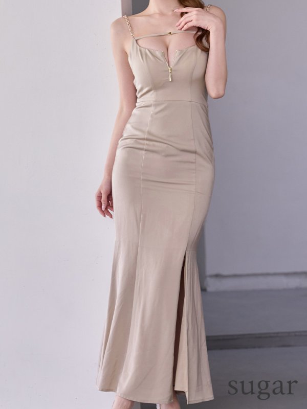 グレージュ　モデル：ゆめ　身長：160cm　着用サイズ：Sサイズ