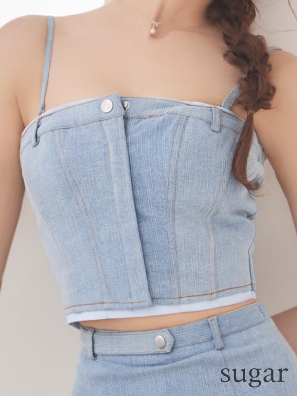 ブルー　モデル：明日花キララ　身長162cm　着用サイズ：Sサイズ