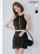 XSサイズあり【Glossy/グロッシー】ワントーン/ アメスリ/ リブ/ タイト/ セットアップ/ ミニドレス/ キャバドレス[OF08]