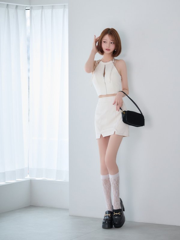 アイボリー　モデル：れみれみ　身長163cm 着用サイズ：Sサイズ