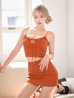 オレンジ モデル：如月れい　身長：156cm　着用サイズ：Sサイズ
