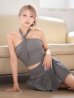 グレー　モデル：如月れい　身長：156cm　着用サイズ：Sサイズ