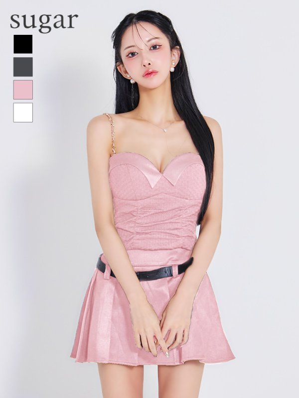 ピンク モデル：まおちゃる　身長：158cm　着用サイズ：Sサイズ