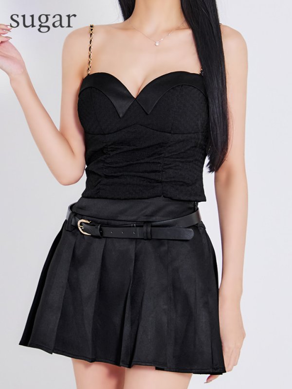 ブラック モデル：まおちゃる　身長：158cm　着用サイズ：Sサイズ