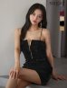 ブラック　モデル：まおちゃる　身長：158cm　着用サイズ：Sサイズ