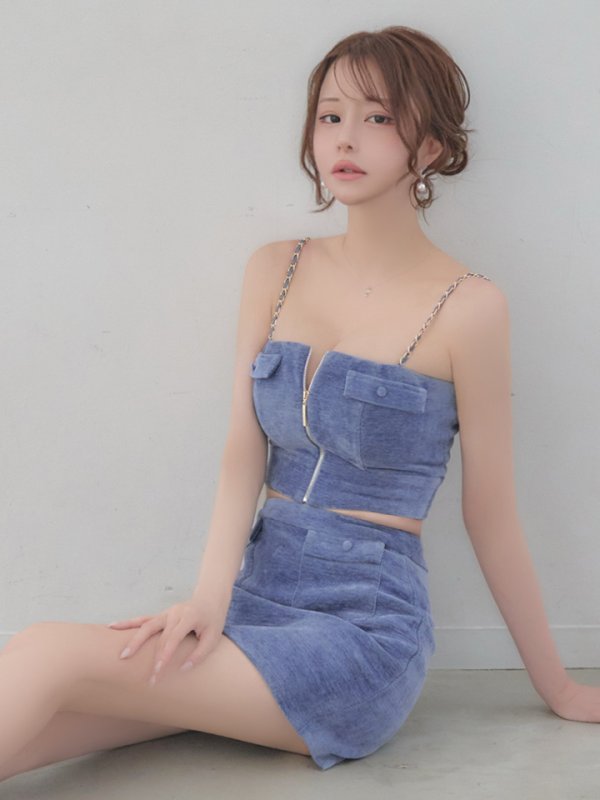 ブルー　モデル：れみれみ　身長：163cm　着用サイズ：Sサイズ