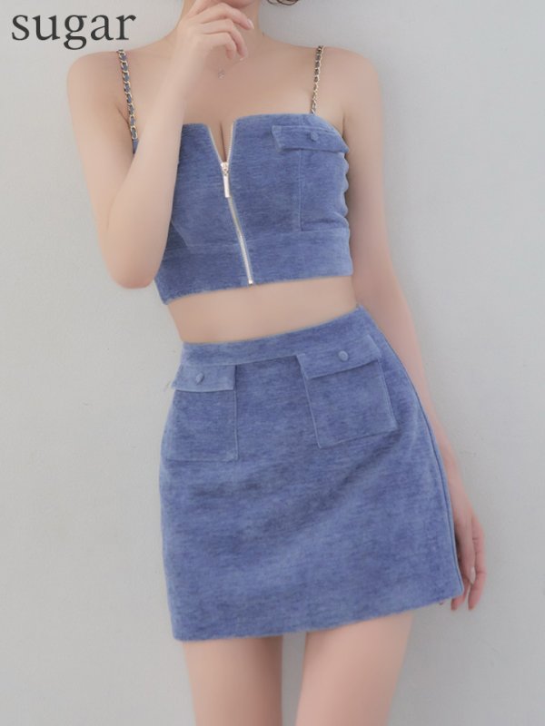 ブルー　モデル：れみれみ　身長：163cm　着用サイズ：Sサイズ