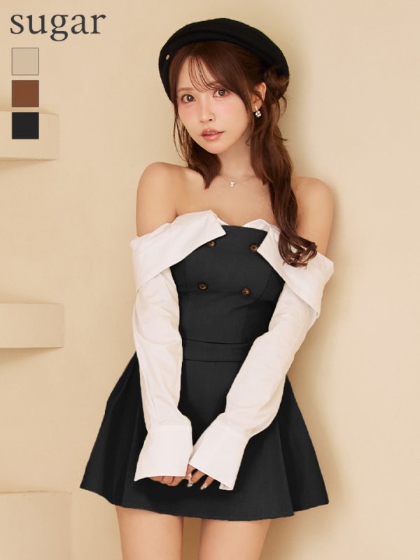 ブラック モデル：三上悠亜　身長：159cm　着用サイズ：Sサイズ