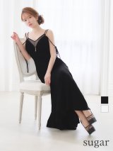 【Glossy/グロッシー】シアー/ ドッキング/ フロントジップ/ マーメイド/ ロング/ キャバドレスlong[OF08]