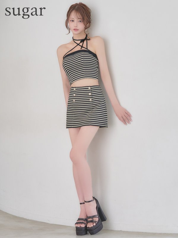  ブラックxベージュ モデル：れみれみ　身長：163cm　着用サイズ：Sサイズ