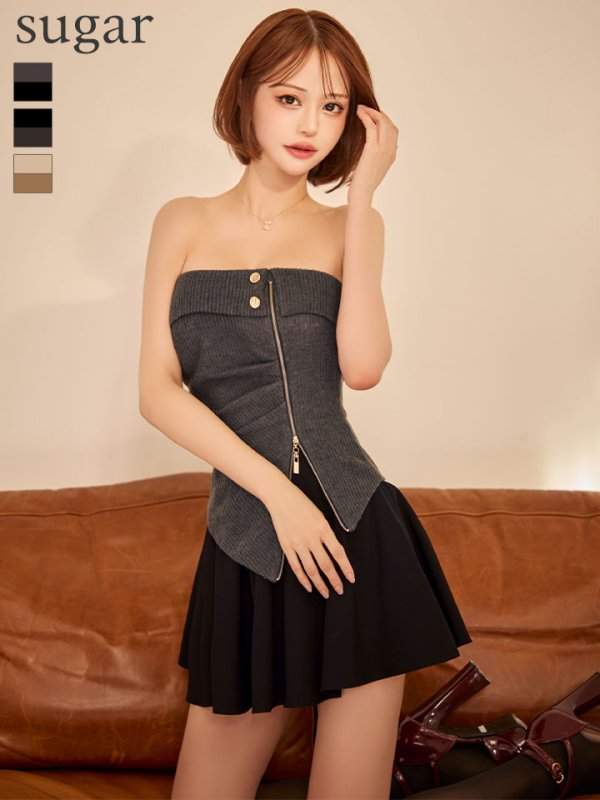 グレーxブラック モデル：れみ　身長：163cm　着用サイズ：Sサイズ