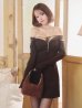 ブラウン　モデル：れみれみ　身長：163cm　着用サイズ：Sサイズ