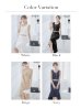 画像15: 【Andy GLAMOROUS/アンディグラマラス】フロントジップ/ ストレッチ/ ノースリーブ/ フリル/ テールカット/ 膝丈/ セットアップ/ ミディアムドレス/ キャバドレス[OF05]