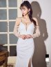 ホワイト モデル：まおちゃる　身長：158cm　着用サイズ：Sサイズ