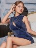 画像11: XSサイズあり【Andy GLAMOROUS/アンディグラマラス】襟付き/ ハイネック/ カットアウト/ フロントジップ/ ノースリーブ/ タイト/ ミニドレス/ キャバドレス[OF05]