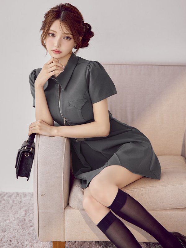 グレー モデル：ももか　身長：156cm　着用サイズ：Sサイズ