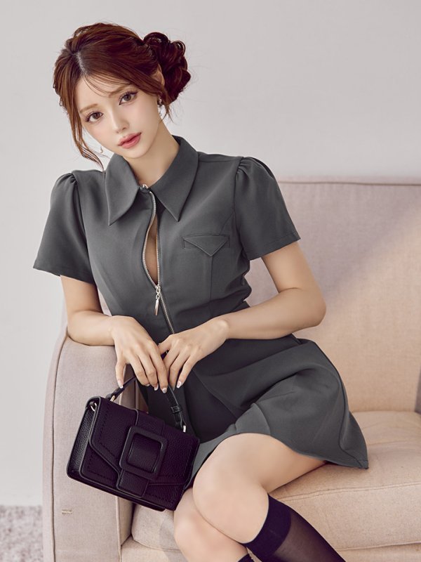 グレー モデル：ももか　身長：156cm　着用サイズ：Sサイズ