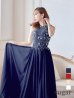 画像1: 【Lip line/リップライン】ビジュー/ アメスリ/ 刺繍レース/ シフォン/ ロングドレス/ キャバドレスlong[HC03] (1)
