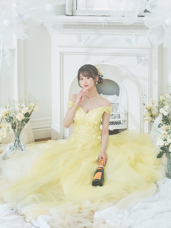 画像5: 【関西コレクション着用】【Lip line/リップライン】フラワー刺繍/ Aライン/ ラメ/ チュール/ ロングドレス/ キャバドレスlong[HC03]