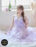 画像2: 【関西コレクション着用】【Lip line/リップライン】フラワー刺繍/ 2段フレア/ Aライン/ チュール/ プリンセス/ ロングドレス/ キャバドレスlong[HC03] (2)