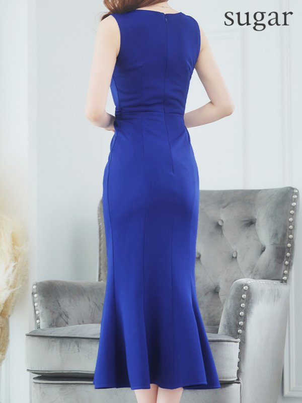 画像11: Lサイズあり【VANESSA HEART / ヴァネッサハート】【OF05】マーメイド/ ワンカラー/ ノースリーブ/ ハートカット/ 切り替えデザイン/ ワンピース/ ミモレ丈/ ミディアムドレス/ キャバドレス