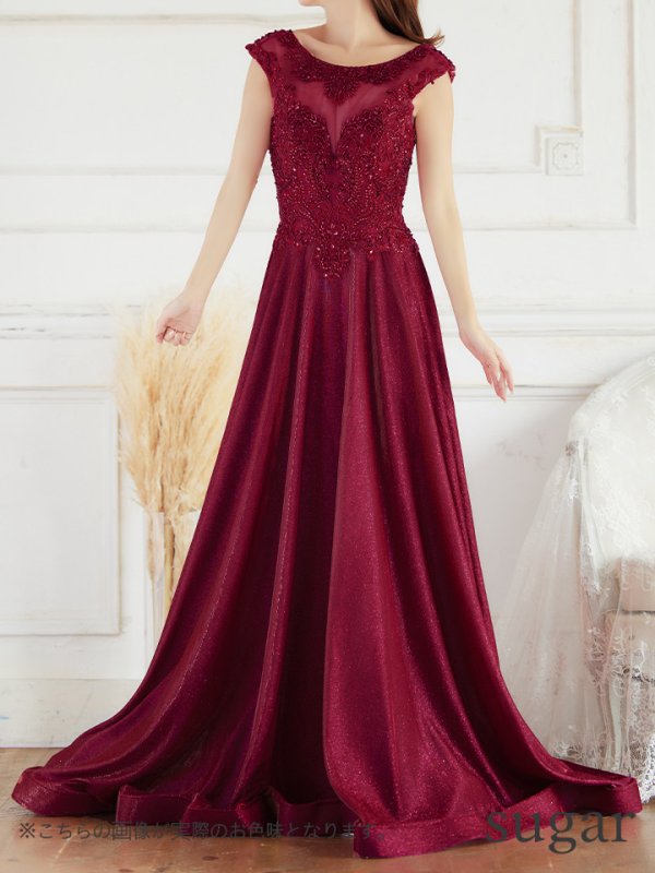 画像8: 【Lip line/リップライン】ビーズ刺繍/ Aライン/ シアー/ ラメ/ ロングドレス / キャバドレスlong[HC03]