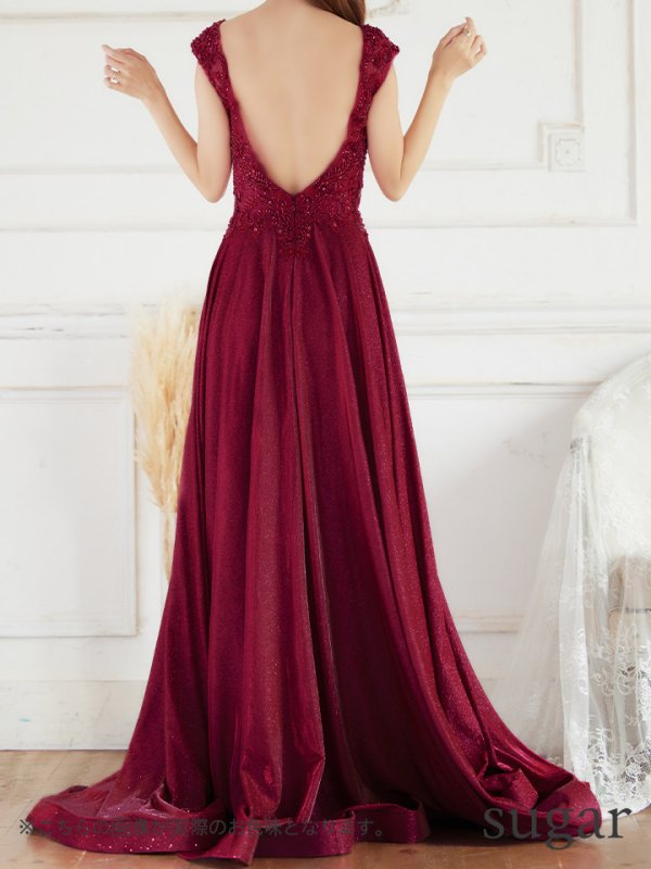 画像9: 【Lip line/リップライン】ビーズ刺繍/ Aライン/ シアー/ ラメ/ ロングドレス / キャバドレスlong[HC03]