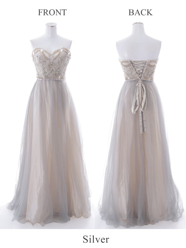 画像6: 【Lip line/リップライン】ベア/ ビーズ刺繍/ プリンセス/ スピンドル/ ロングドレス/ キャバドレス long[HC03]