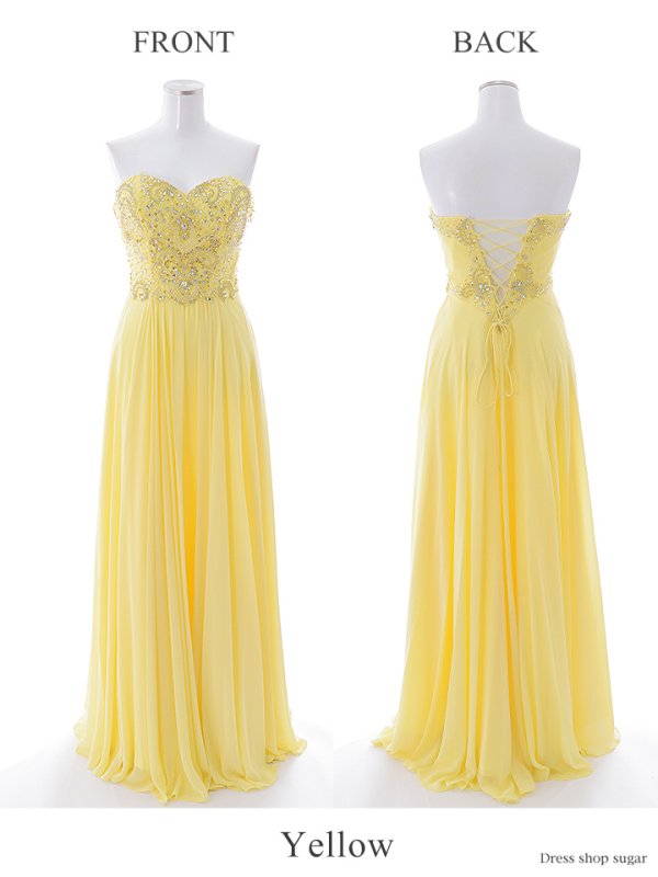 画像33: 【Lip line/リップライン】ベア/ ビジュー/ スピンドル/ シフォン/ ロングドレス/ キャバドレス long[HC03]