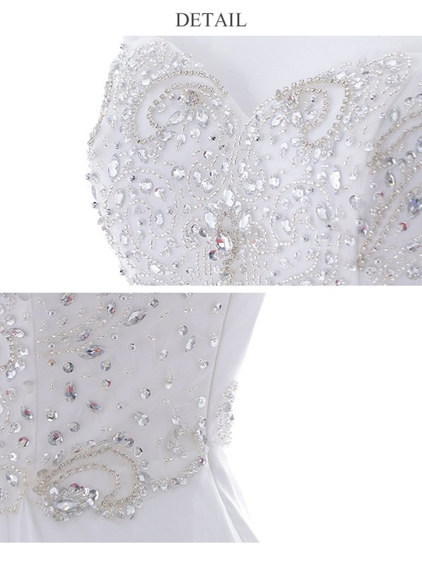 画像29: 【Lip line/リップライン】ベア/ ビジュー/ スピンドル/ シフォン/ ロングドレス/ キャバドレス long[HC03]