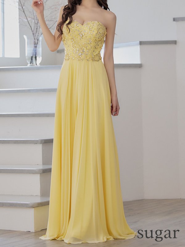 画像22: 【Lip line/リップライン】ベア/ ビジュー/ スピンドル/ シフォン/ ロングドレス/ キャバドレス long[HC03]