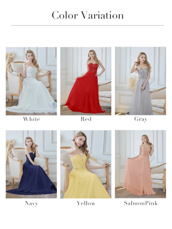 画像34: 【Lip line/リップライン】ベア/ ビジュー/ スピンドル/ シフォン/ ロングドレス/ キャバドレス long[HC03]