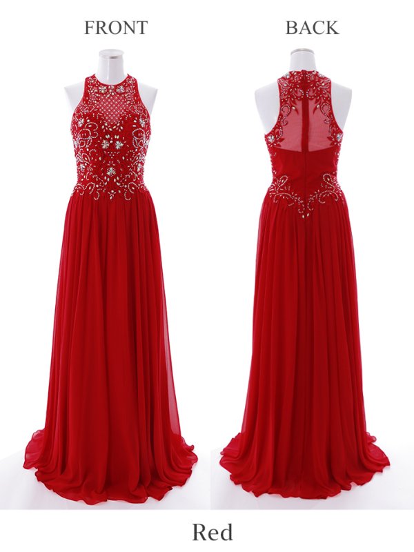 画像21: 【Lip line/リップライン】ビジュー/ アメスリ/ 刺繍レース/ シフォン/ ロングドレス/ キャバドレスlong[HC03]