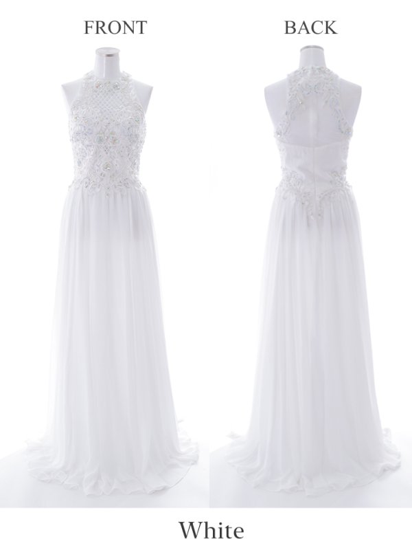 画像22: 【Lip line/リップライン】ビジュー/ アメスリ/ 刺繍レース/ シフォン/ ロングドレス/ キャバドレスlong[HC03]