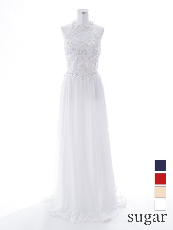 画像15: 【Lip line/リップライン】ビジュー/ アメスリ/ 刺繍レース/ シフォン/ ロングドレス/ キャバドレスlong[HC03]