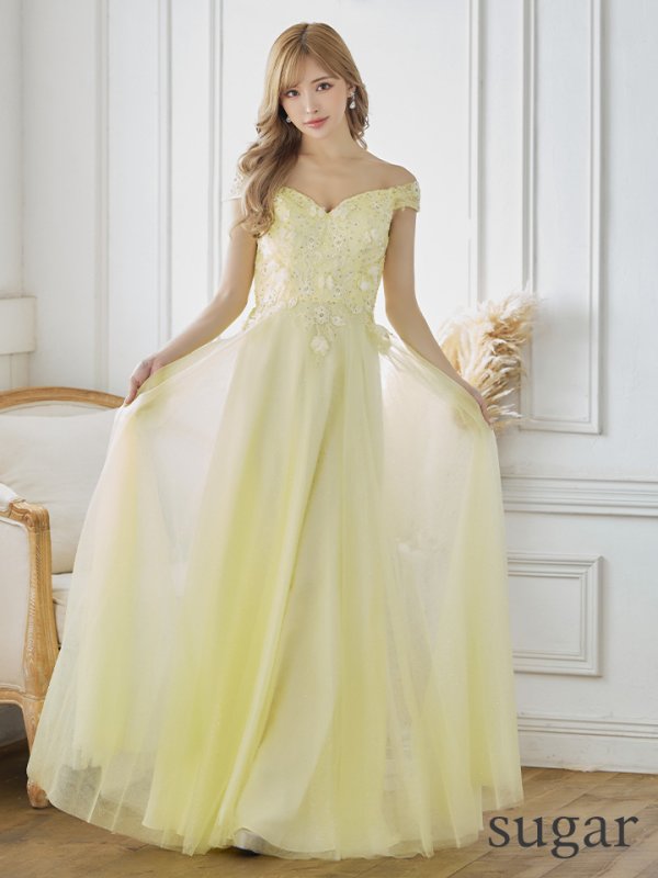 画像7: 【Lip line/リップライン】フラワー刺繍/ Aライン/ ラメ/ チュール/ ロングドレス/ キャバドレスlong[HC03]