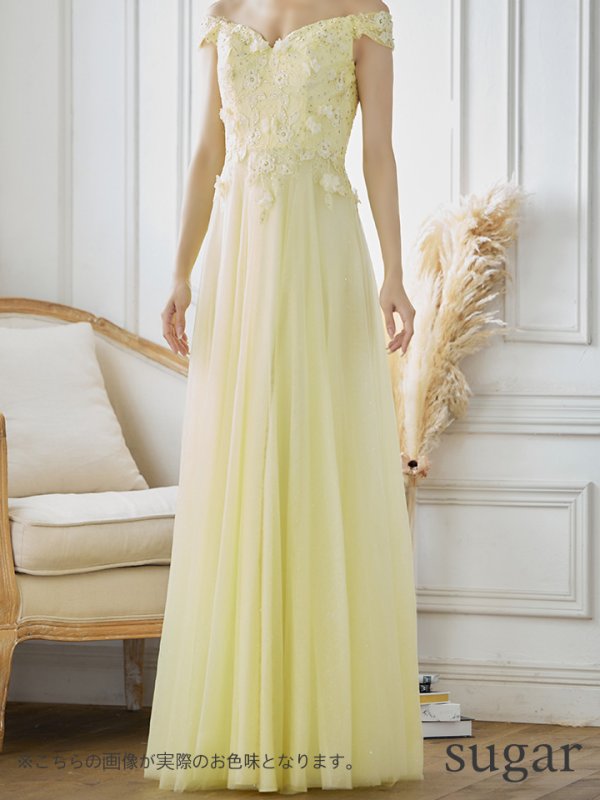 画像8: 【Lip line/リップライン】フラワー刺繍/ Aライン/ ラメ/ チュール/ ロングドレス/ キャバドレスlong[HC03]