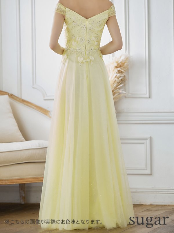 画像9: 【Lip line/リップライン】フラワー刺繍/ Aライン/ ラメ/ チュール/ ロングドレス/ キャバドレスlong[HC03]