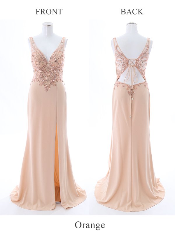 画像16: 【Lip line/リップライン】カットアウト/ ビジュー/ ストレッチ/ ノースリーブ/ タイト/ ロングドレス/ キャバドレス long[HC03]