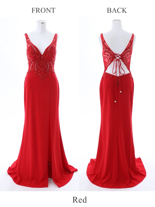 画像19: 【Lip line/リップライン】カットアウト/ ビジュー/ ストレッチ/ ノースリーブ/ タイト/ ロングドレス/ キャバドレス long[HC03]