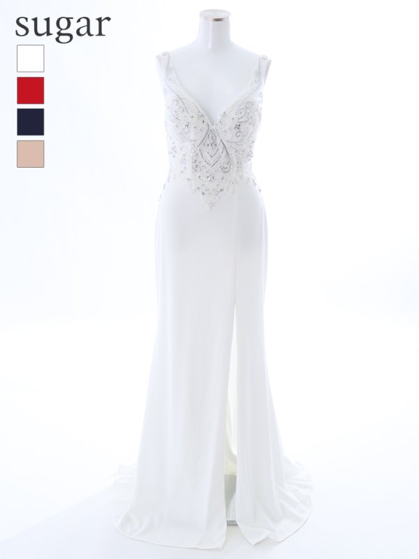 画像10: 【Lip line/リップライン】カットアウト/ ビジュー/ ストレッチ/ ノースリーブ/ タイト/ ロングドレス/ キャバドレス long[HC03]