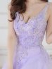 画像12: 【Lip line/リップライン】フラワー刺繍/ Vネック/ Aライン/ ノースリーブ/ プリンセス/ フレア/ ロングドレス/ キャバドレス long[HC03]