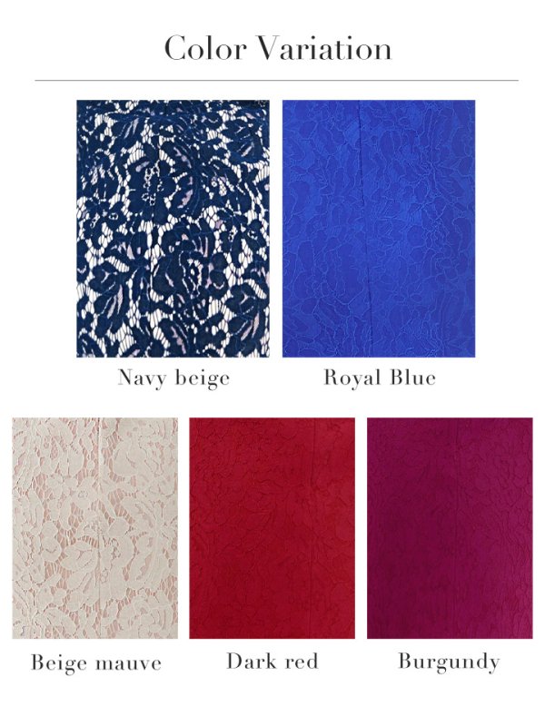 画像33: Lサイズあり【VANESSA HEART / ヴァネッサハート】【OF05】 フラワーレース/ 半袖/ 袖あり/ パフスリーブ/ マーメイド/ 膝丈/ ミディアムドレス/ キャバドレス