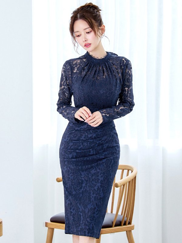 ネイビー モデル:ゆめ 身長:160cm:8号(Sサイズ)